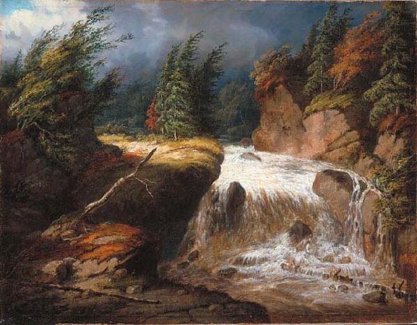 Cornelius Krieghoff The Passing Storm Norge oil painting art